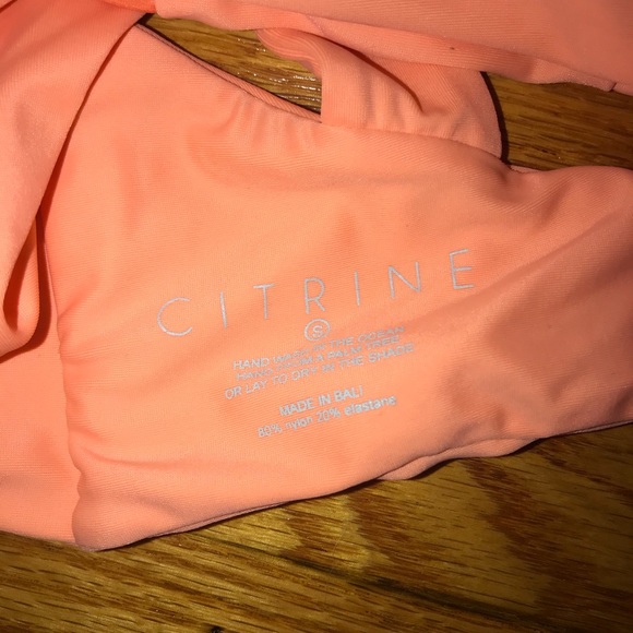 Orange citrine swim bikini top - Picture 3 of 3